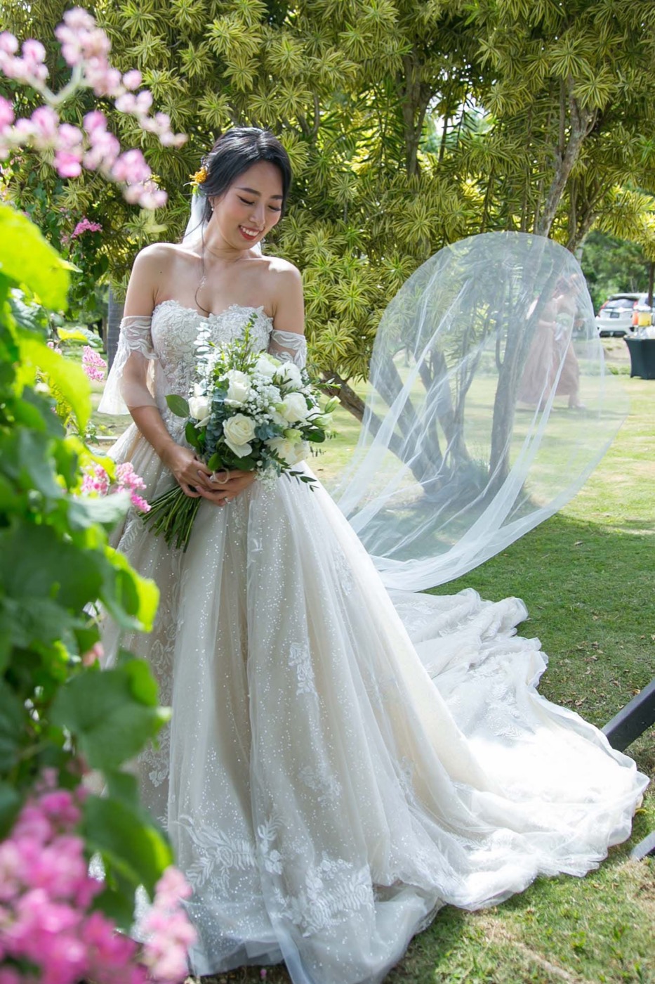 Bride in a veil